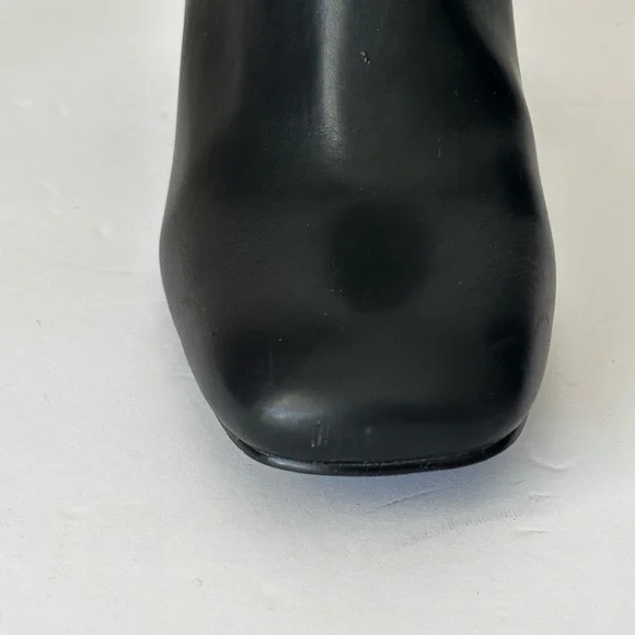 Madden Girl Black Black Square Toe Block Heel Ankle Boots Size 7M - Picture 8 of 12